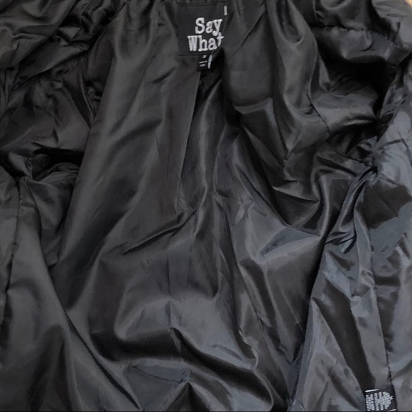 NWOT Say What? White & Black Faux Fur Jacket Sz M - Picture 9 of 12